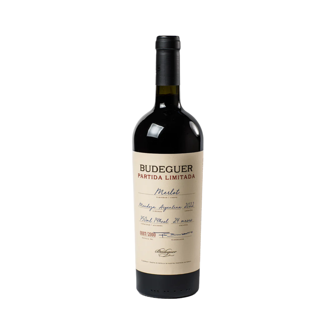 Vino Budeguer Partida limitada Merlot Botella 750 cc