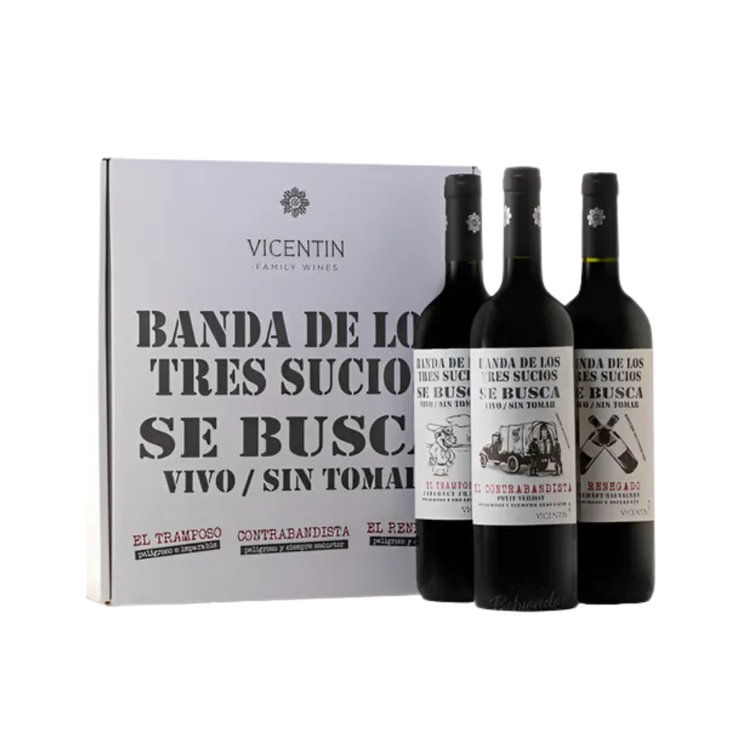 Vino Colosso Wines La Banda de los Tres Sucios Estuche x3 Mix