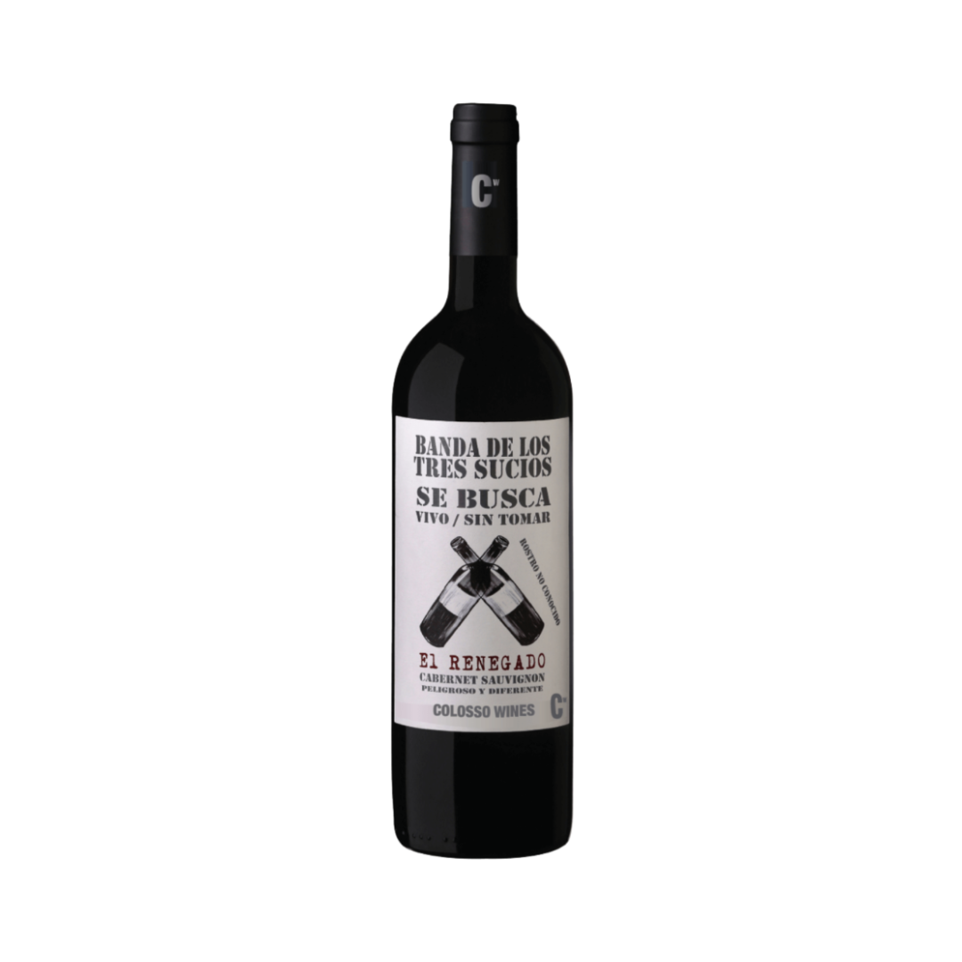 Vino La Banda de los Tres Sucios Renegado Cabernet Sauvignon Botella 750 cc