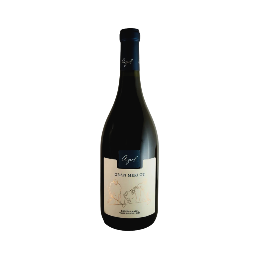 Vino La Azul Gran Reserva Merlot Botella 750 cc