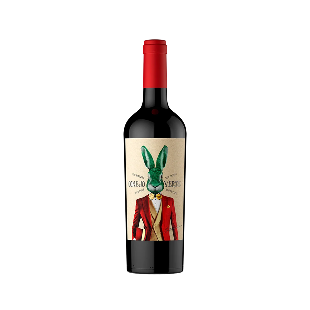 Vino Los Haroldos Conejo Verde Malbec Botella 750 cc