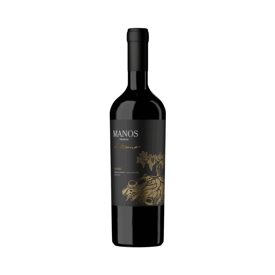 Vino Manos Negras Artesano Malbec Botella 750 cc