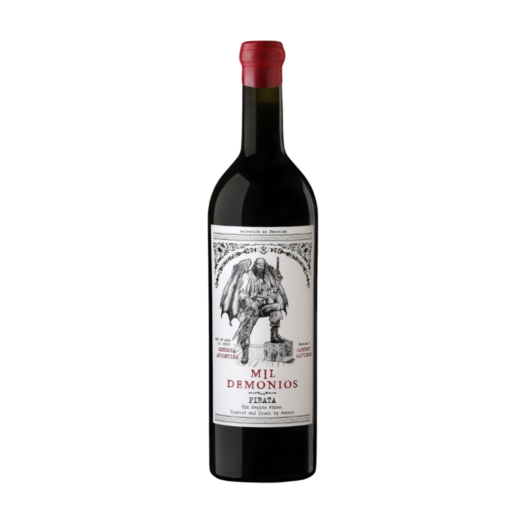 Vino Mil Demonios Pirata Cabernet Sauvignon Botella 750 cc