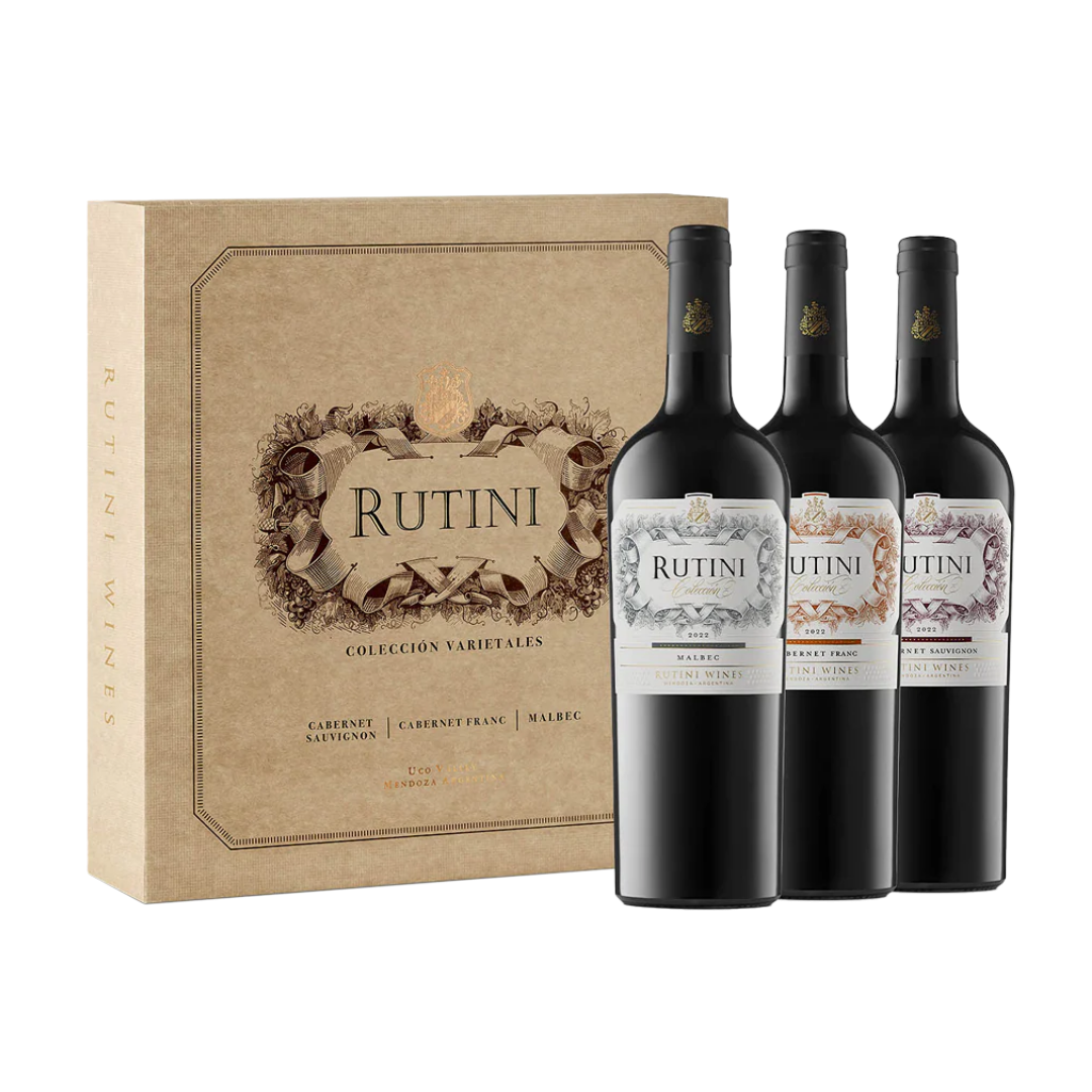 Rutini Estuche x3 Cabernet Sauvignon-Malbec/Cabernet Sauvignon-Merlot/Cabernet Sauvignon-Syrah